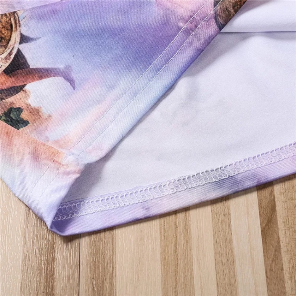 Purple angel sky print crop top 👼🏼☁️ - Picture 6 of 10